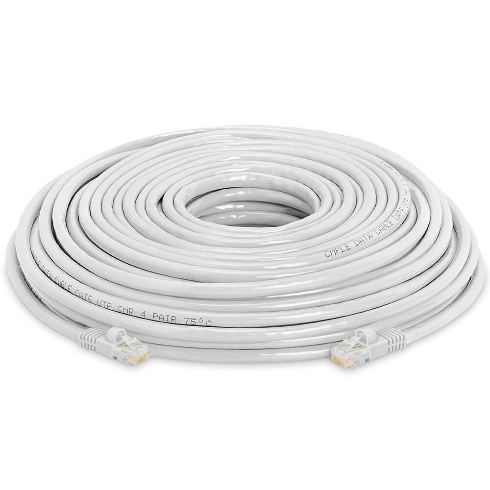 100 FT Cat5e Patch Cord CAT5e Cable LAN Ethernet RJ45 Connector Internet Wire