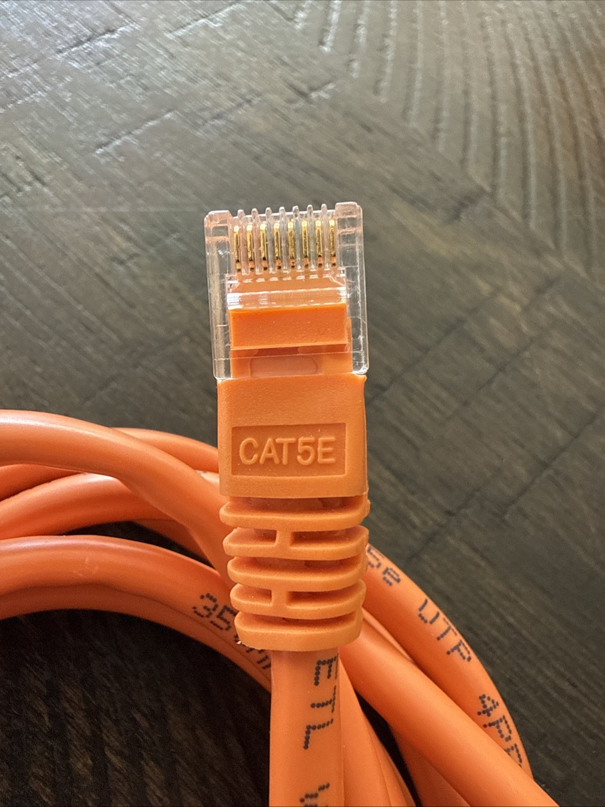 Etl Verified Tia/Eia 568b Cat5e Cable 5ft Long Orange Color
