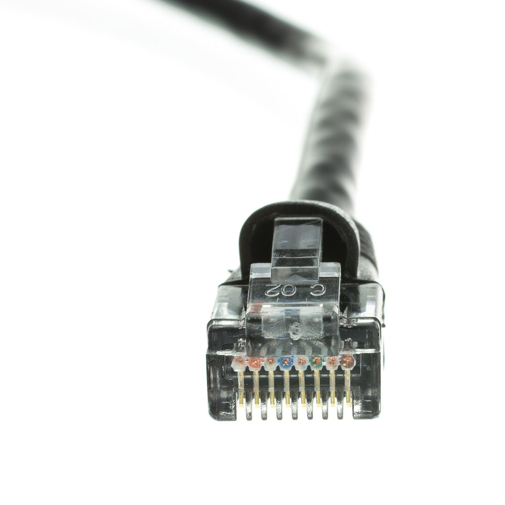Snagless 7 Foot Cat5e Black Network Ethernet Patch Cable