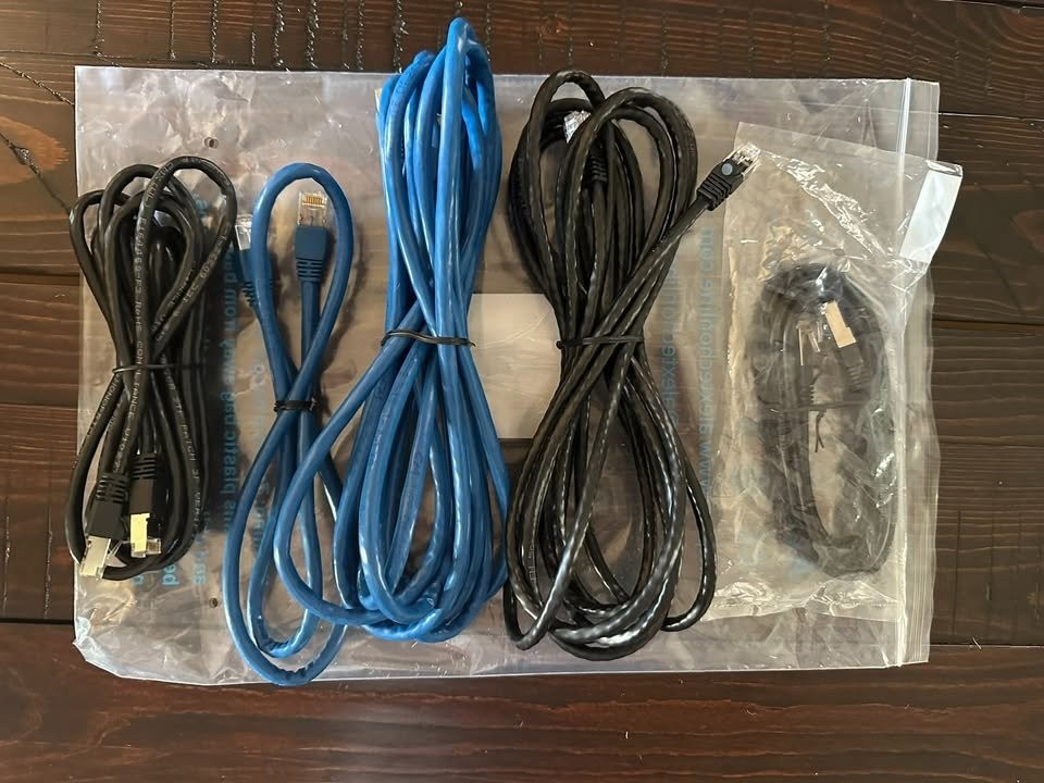 5 x Monoprice ethernet patch cables lot rj45 24awg cat6 cat6a 3f 5ft 10ft 14ftx2