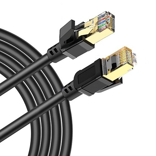 CAT7 Ethernet Patch Cable 40Gbps 1000MHz Internet Cord Round RJ45 Lan Cord