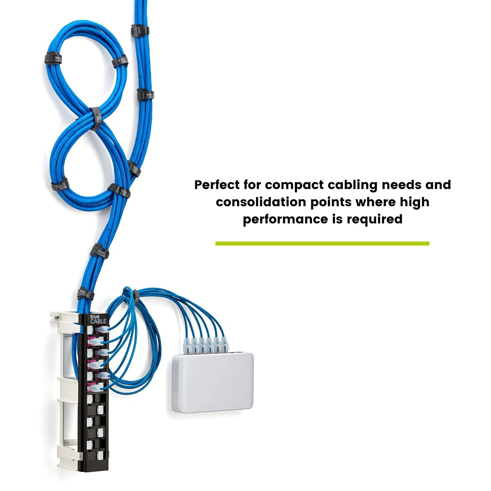 Cat6A Unshielded 12-Port Blank Toolless Modular Keystone Patch Panel, 3-D Sta…