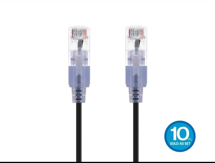 Monoprice Cat6A Ethernet Patch Cable- 20 feet – Black | Zeroboot, RJ45, Stranded