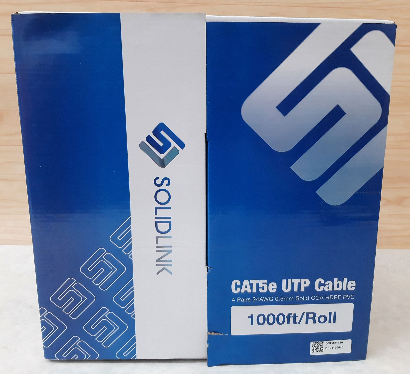 Dripstone 1000 Ft Roll CAT5e UTP Cable 4 Pairs 24 AWG 0.5mm Solid CCA HDPE PVC