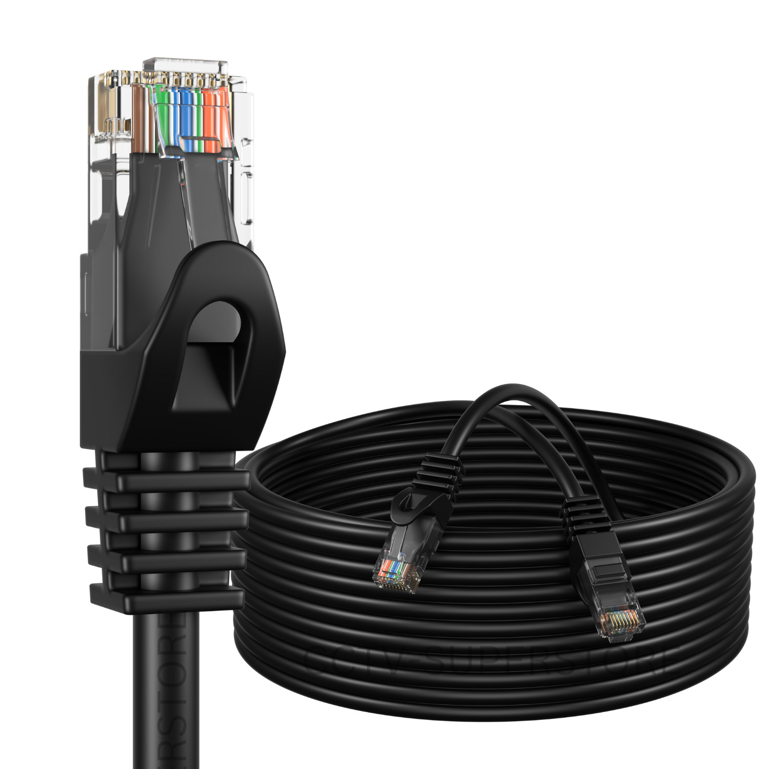 10 ft CAT6 Network Ethernet Patch Cable XBOX PS3 10 feet GIGABIT 500MHz Black