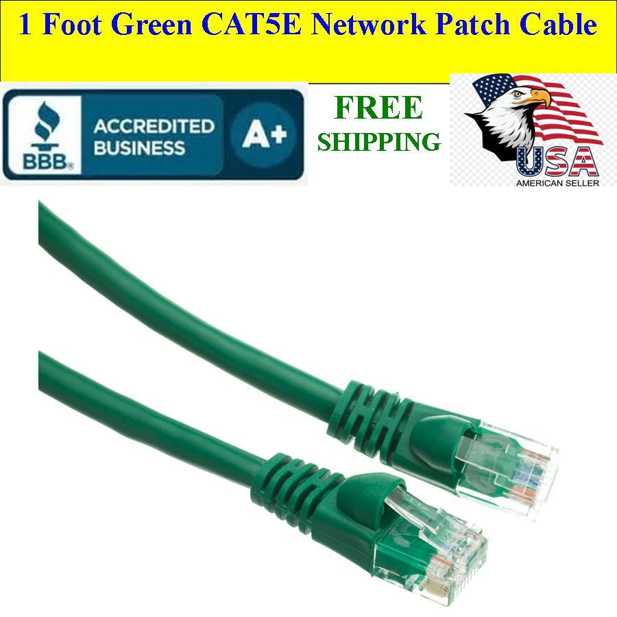 1 Ft Cat5e Ethernet Network Computer Patch Cable for PC, XBOX, PS3, PS4
