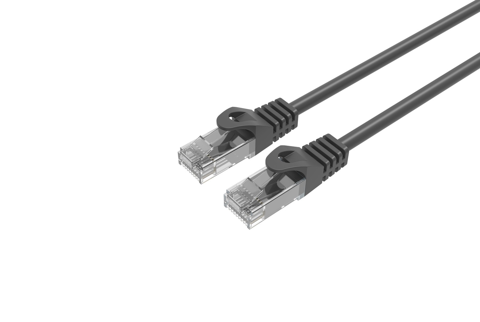 CAT6 Slim Ethernet Patch Cable Black 28AWG 1FT