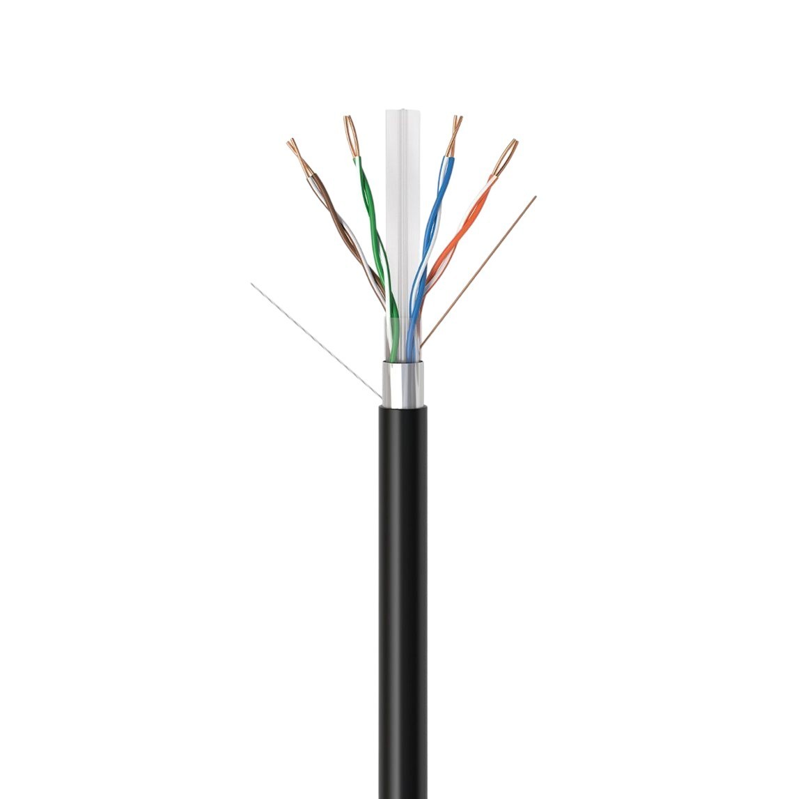 CAT6 FTP 500FT OUTDOOR 23AWG Solid Direct Burial Wire Ethernet Network Cable