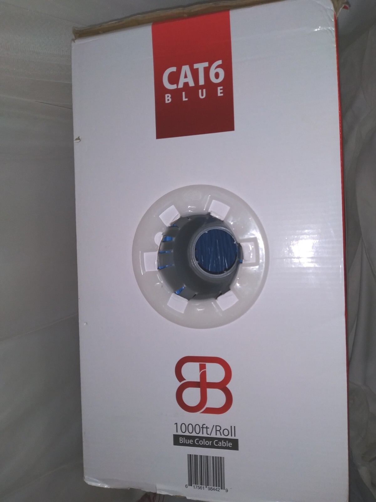 DRIPSTONE CAT6 UTP CABLE 4 PAIR 23AWG 1/0.57MM CCA PVC JACKET BLUE 1000′ +/-