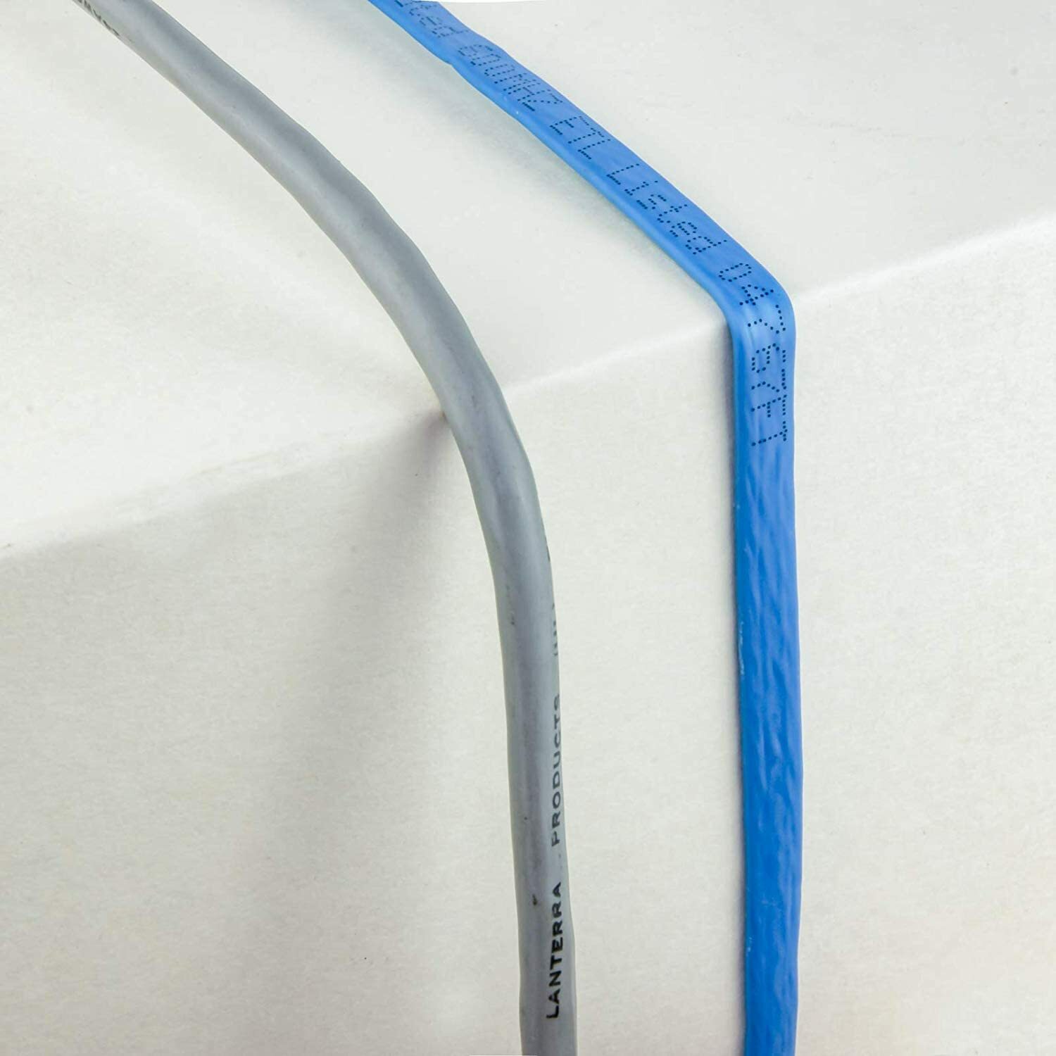 CAT7 S/FTP Bare Copper Ethernet Cable 600Mhz CM Flat Patch Cord ETL Listed 25ft