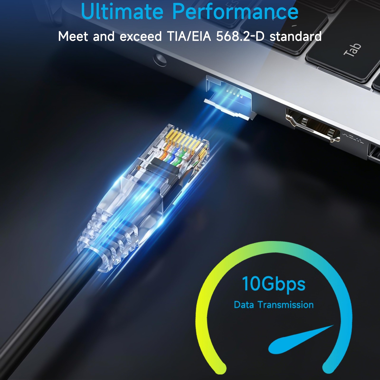 Cat6 Ethernet Patch Cable 6ft 10 pk 10G Network Cable for Home & Data Centers