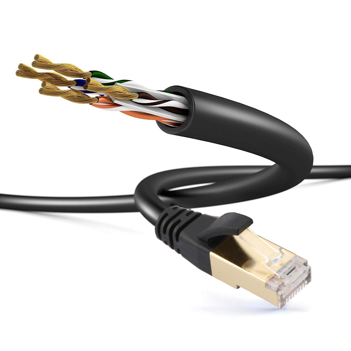 Ethernet Cable with RJ45 Connector Lead — Ideal for Router, Modem, Smart TV, PC