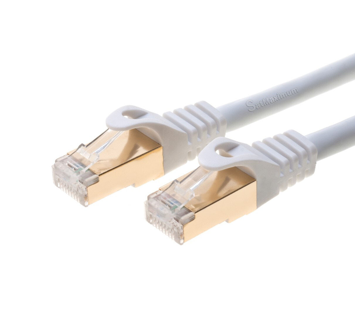 Cat7 S/FTP Ethernet Cable High Speed RJ-45 LAN Patch Cord White 25ft-200ft LOT