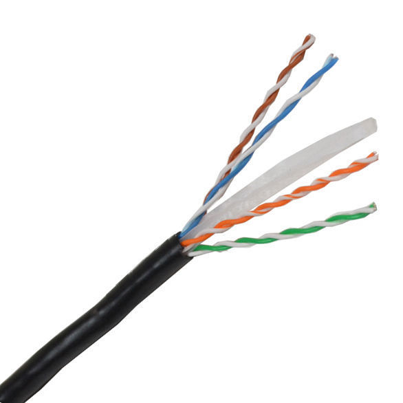 Lot of 2 – CAT6E Ethernet 550MHz CMR Cable Black 1000FT 23 AWG COPPER