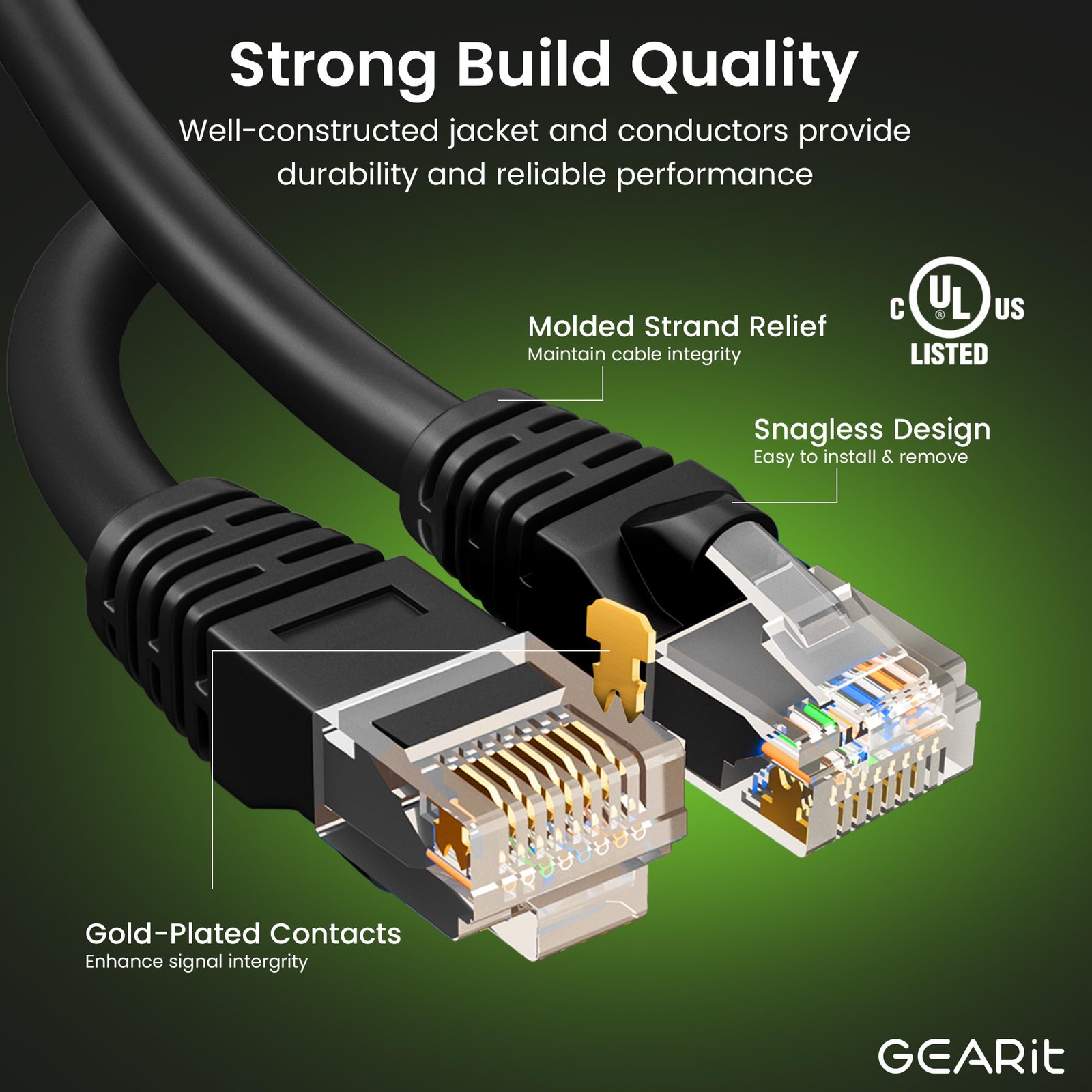16 PCS Cat 6 Ethernet Cable 1 FT RJ45 Network Patch 10 Gbps Snagless Black