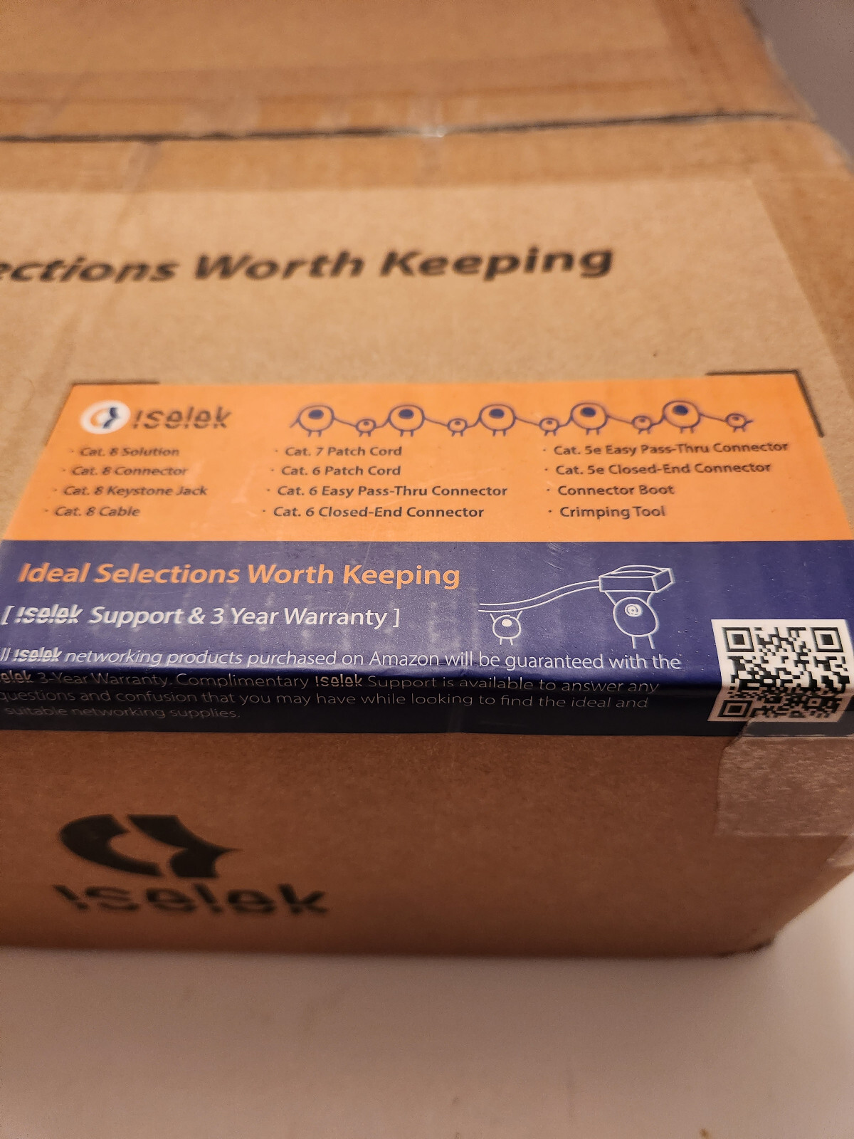 iSelek Cat. 8 22AWG S/FTP LSZH Solid Cable 165ft