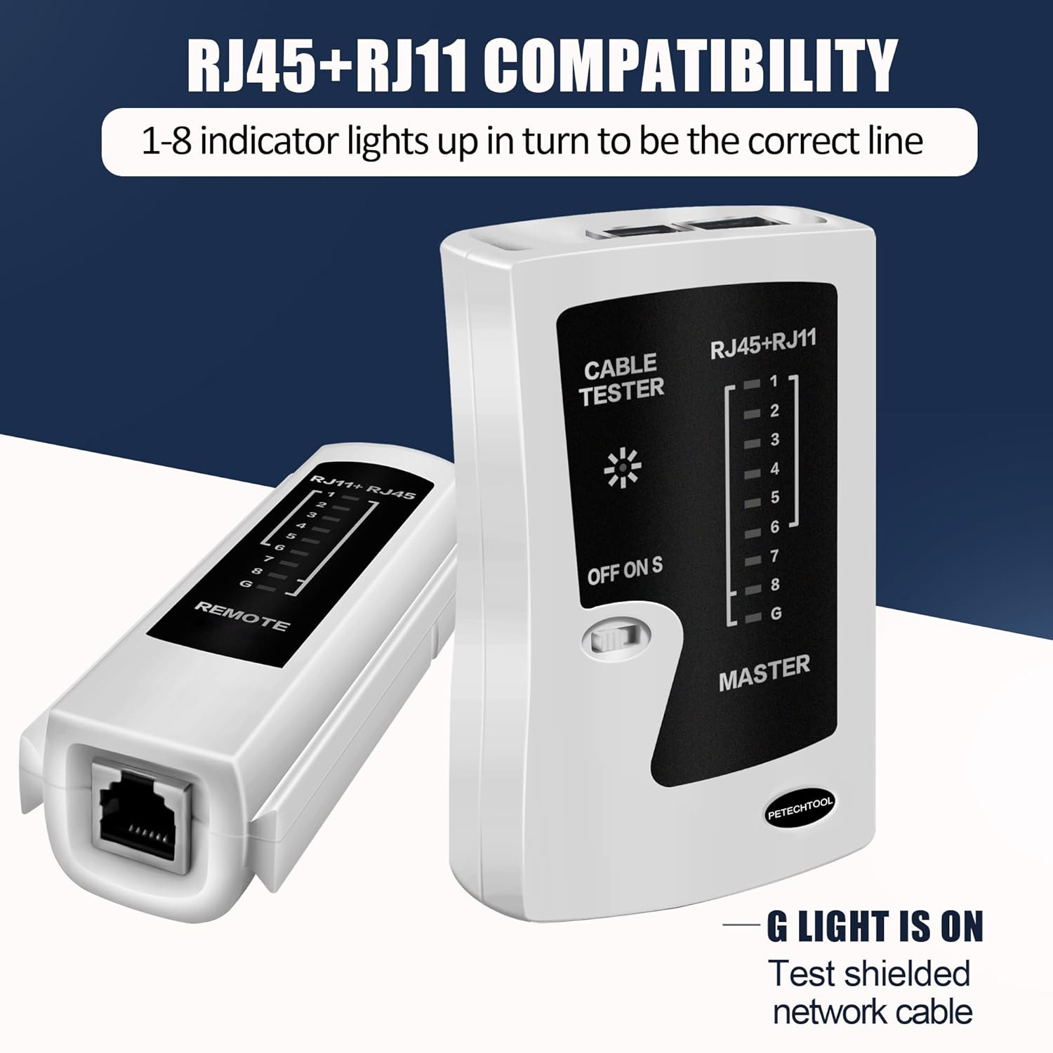 Network Ethernet Cable Tester for LAN RJ45 Cat5 Cat5E Cat6 Cat6A Cat7 Utp/Shield