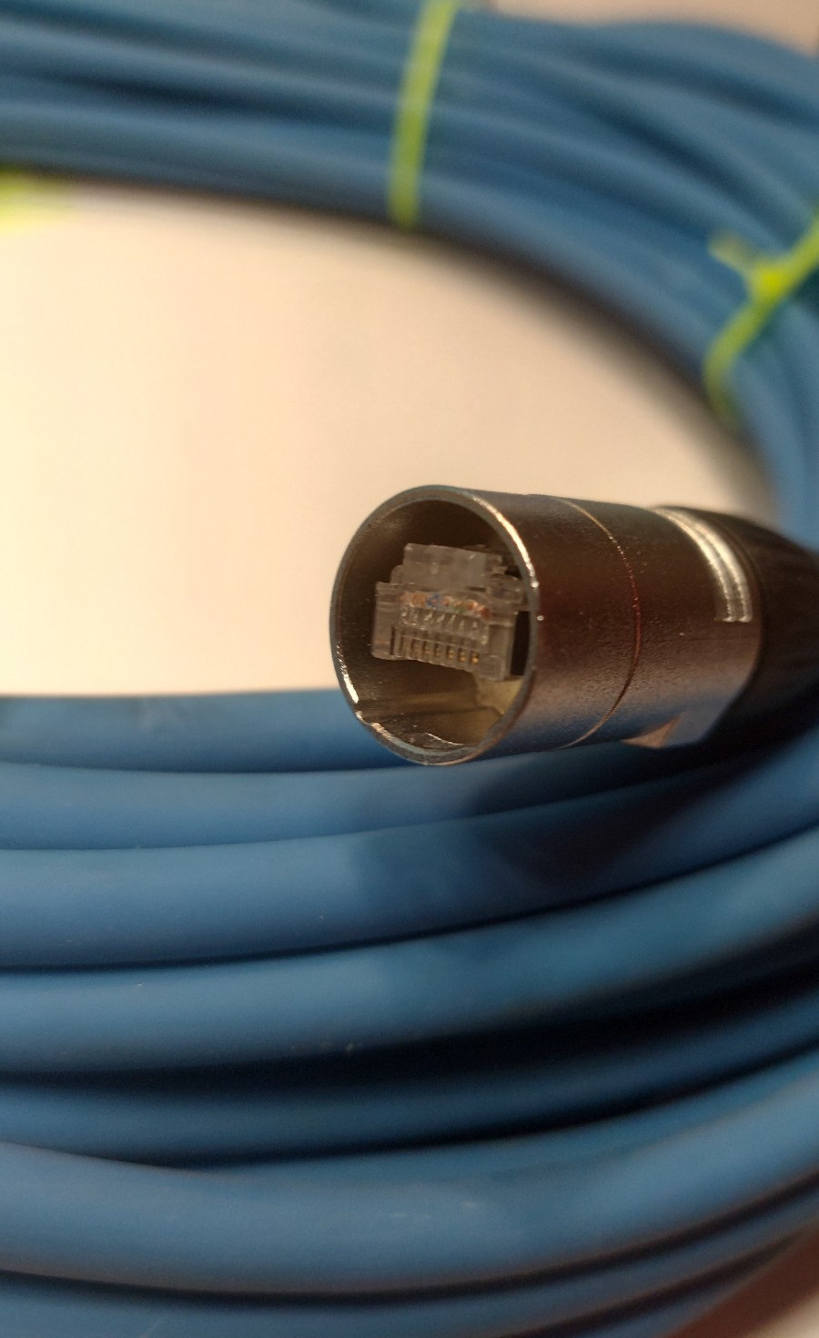 100ft Shielded CAT6 Ethercon Cable – Pro Audio DMX Stage Snake Blue New