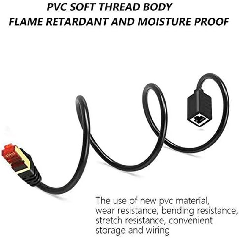 Ethernet Extension Cable 10 Ft, Shielded Network Cat7 Ethernet Extender Cable Ad
