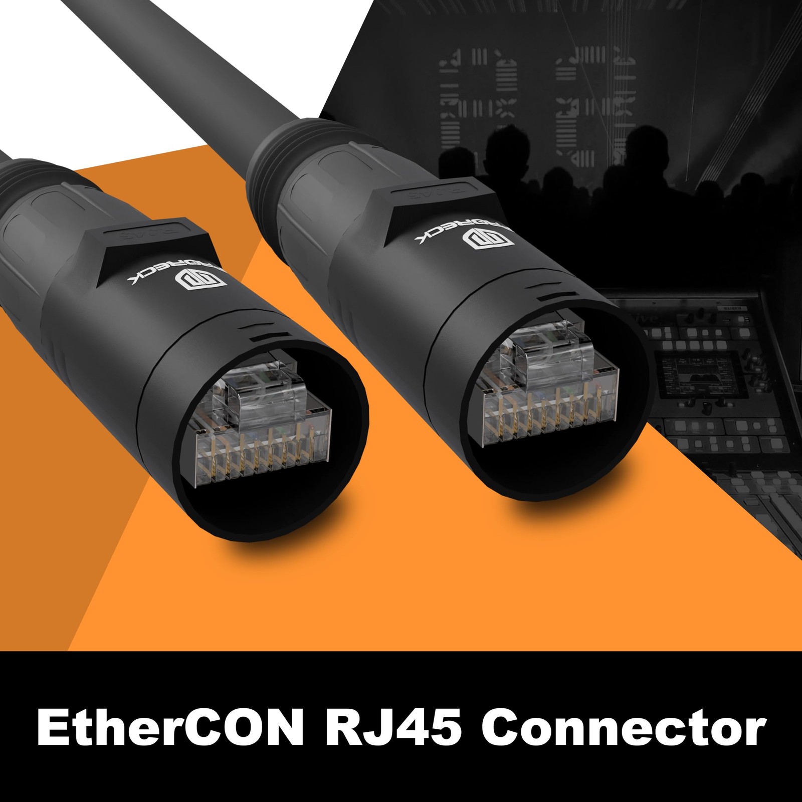 SFTP CAT6 Dual Shielded Ethernet Cable with EtherCON RJ45 Connectors,15ft, Hi…