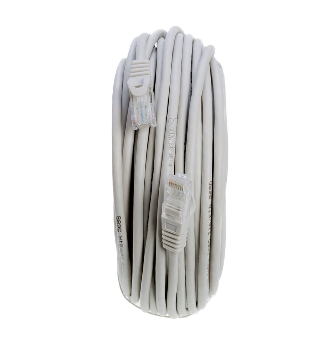 CAT5 Ethernet Patch Cable LAN Network Internet RJ45 Cord Gray 25FT- 200FT LOT