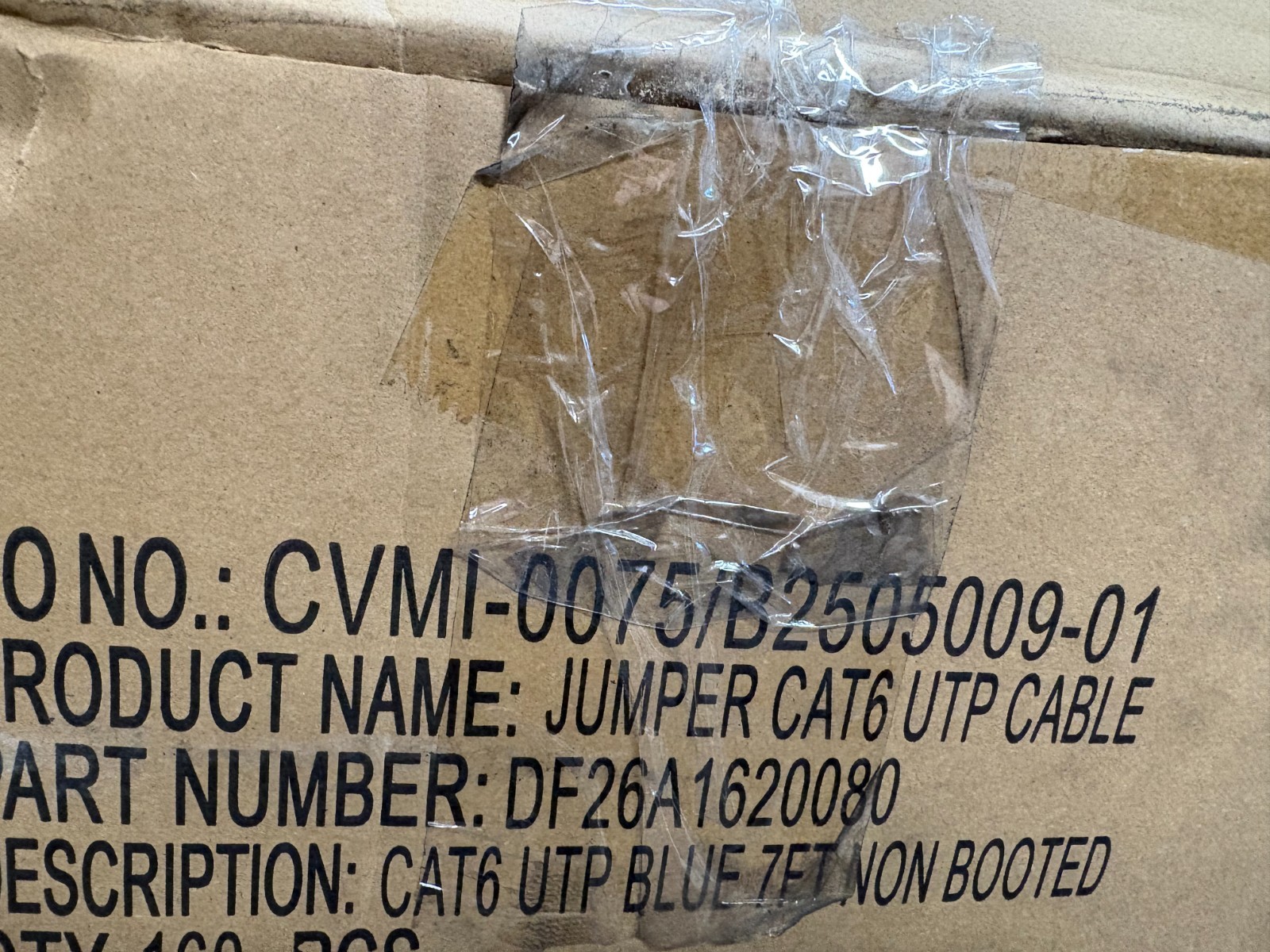 Jumper CAT 6 UTP Cable CAT6 UTP Blue 7 FT Non Booted