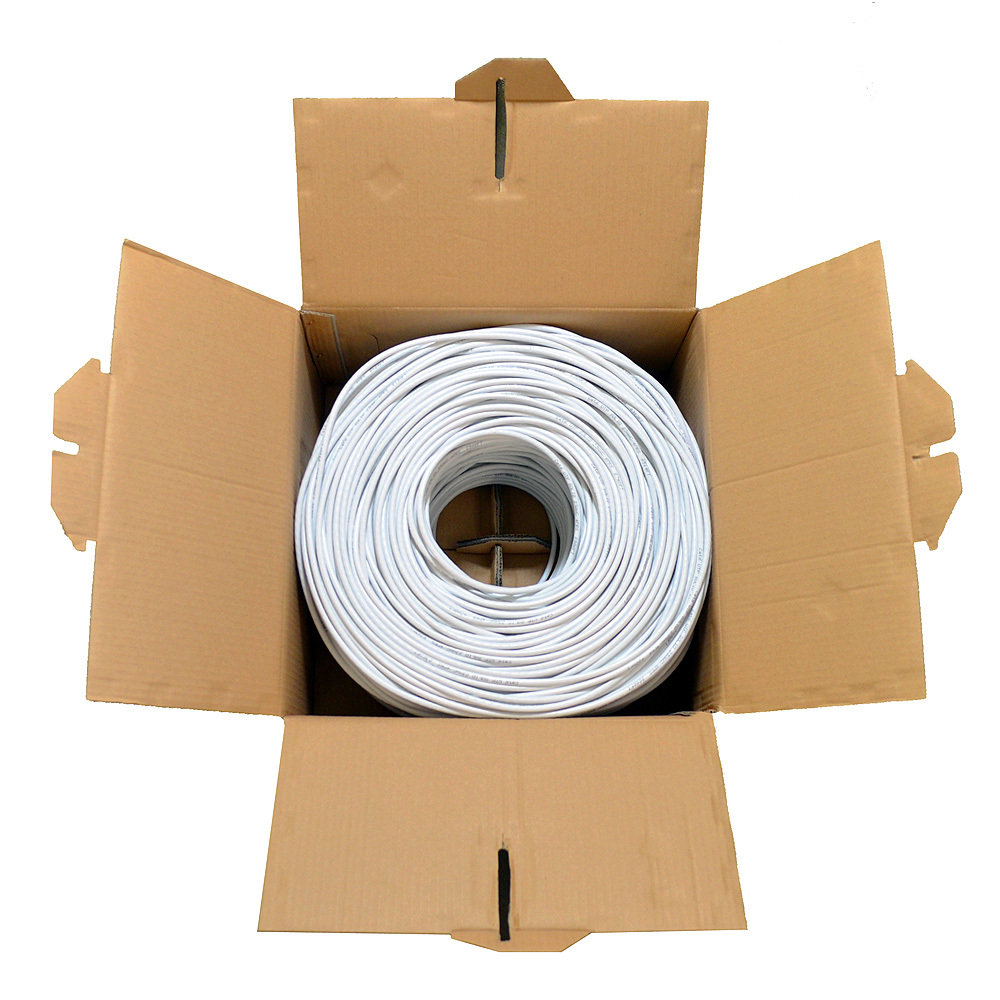 Open Box CAT6 CABLE 800 FT UTP SOLID NETWORK ETHERNET BULK CAT 6 WIRE LAN WHITE