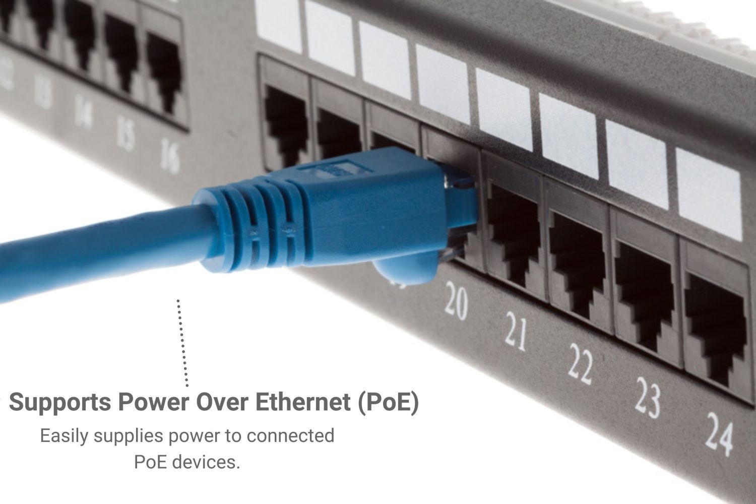 CAT6A Ethernet Patch Cable, Snagless, 25′, Blue – Lifetime Warranty