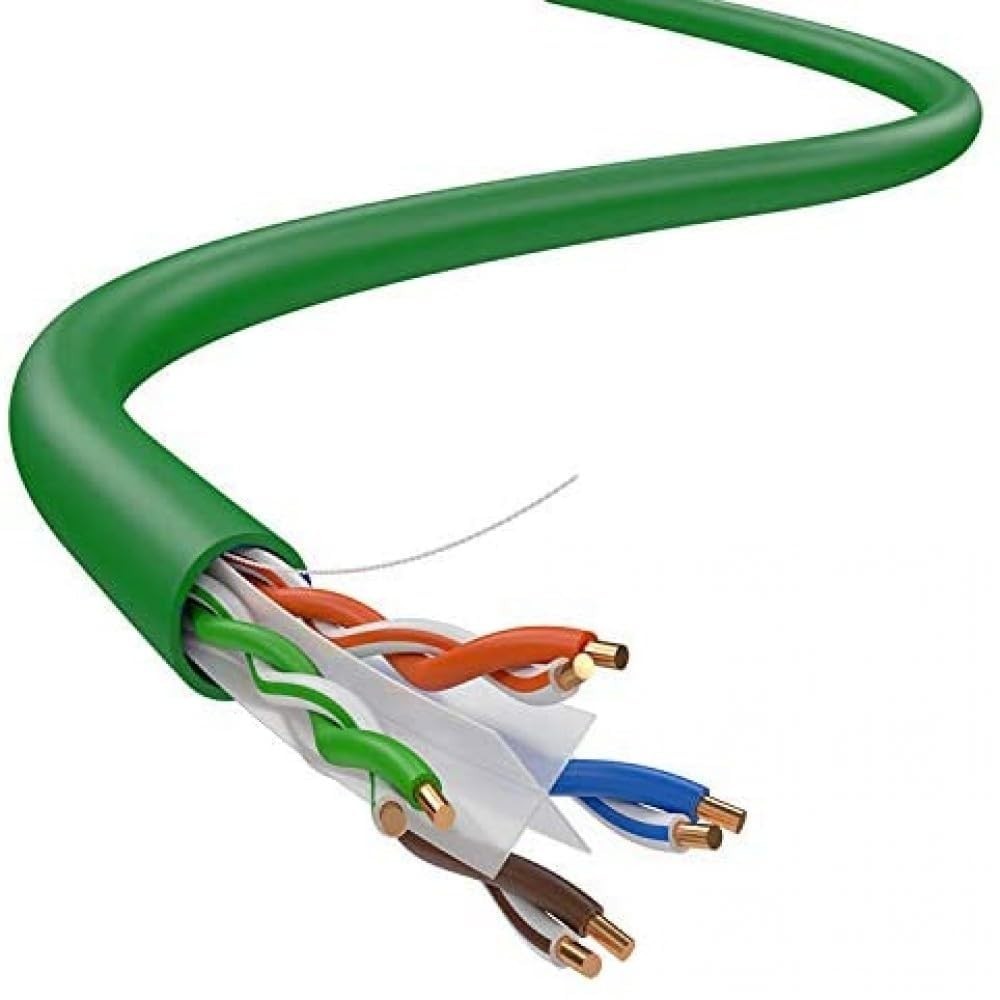 Durable 1000ft Green Cat 6 Ethernet Cable – Tangle-Free RJ45 Wire for Networking
