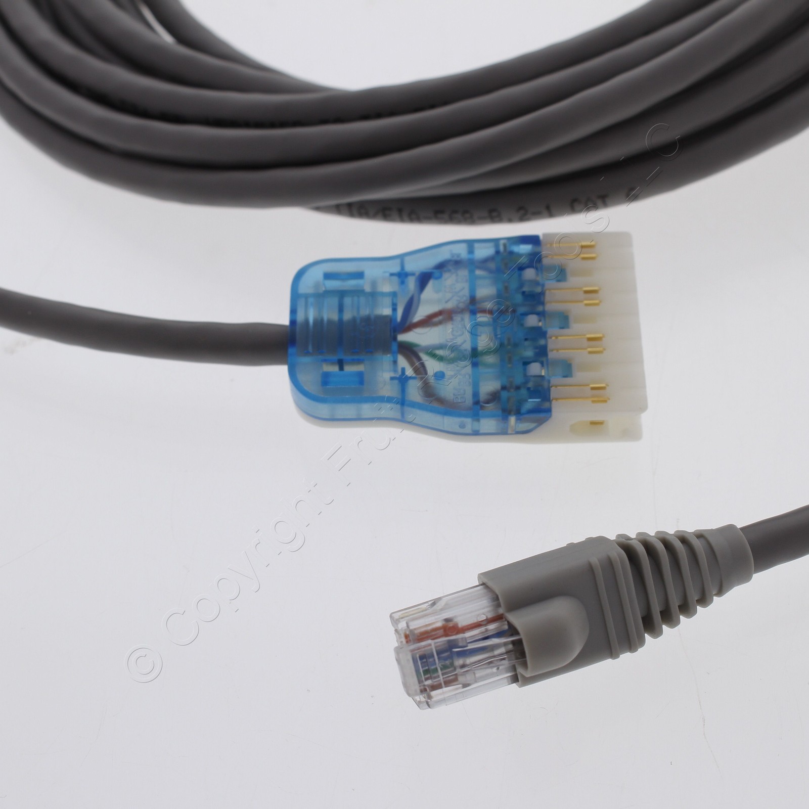 Leviton 234B-20S Gray 20ft Cat6 Ethernet Cable LAN Data Center LAN RJ Patch Cord