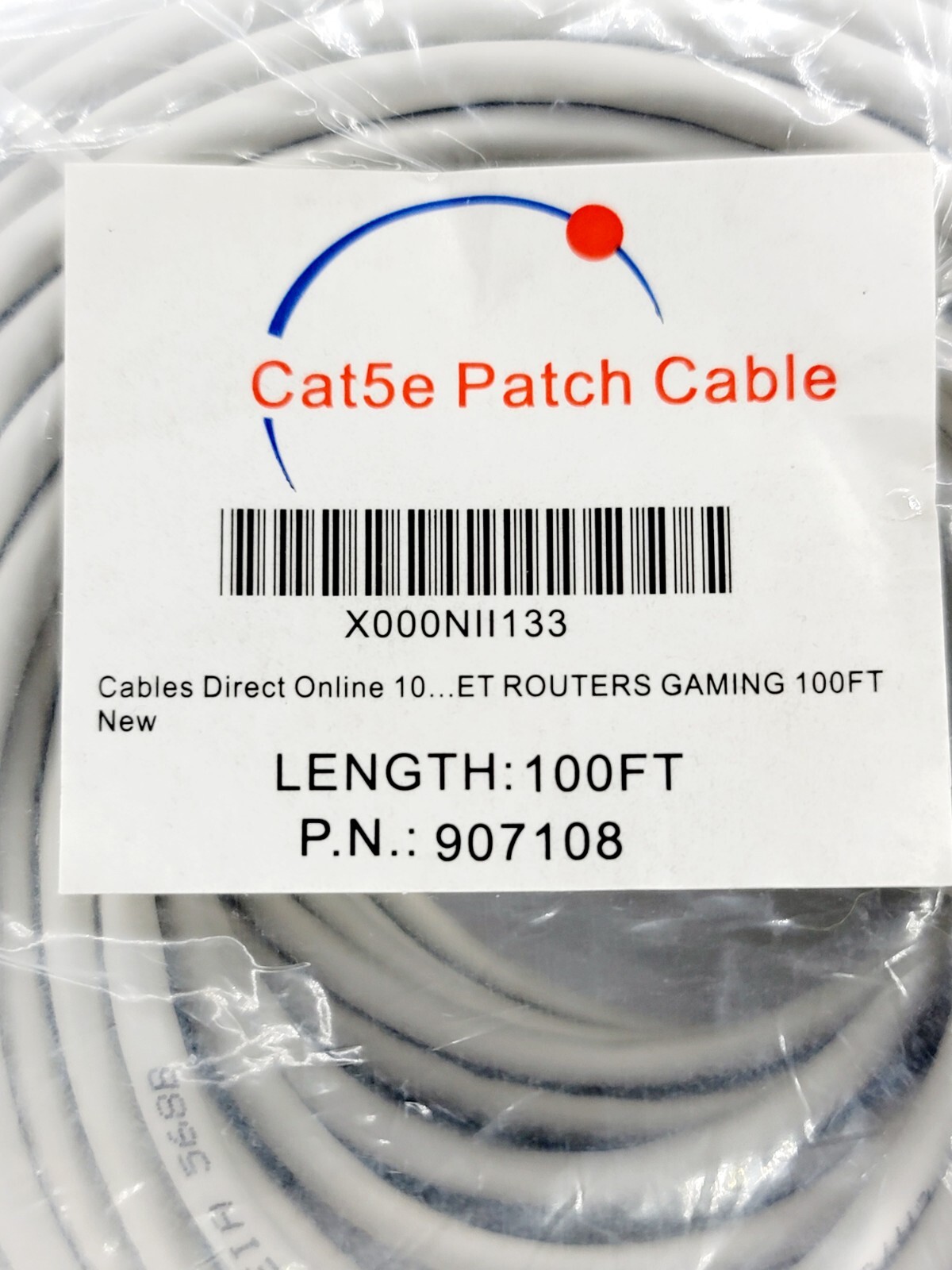 100FT CAT5E UTP WIRE BULK ETHERNET NETWORK LAN CABLE RJ45 WHITE Cord TIA 568B