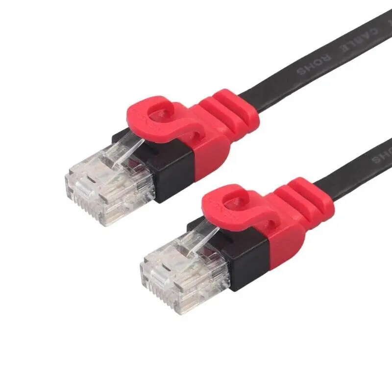 RJ45 Cat6 Flat Cable Dual Interface Gold Plated Connector – 5M