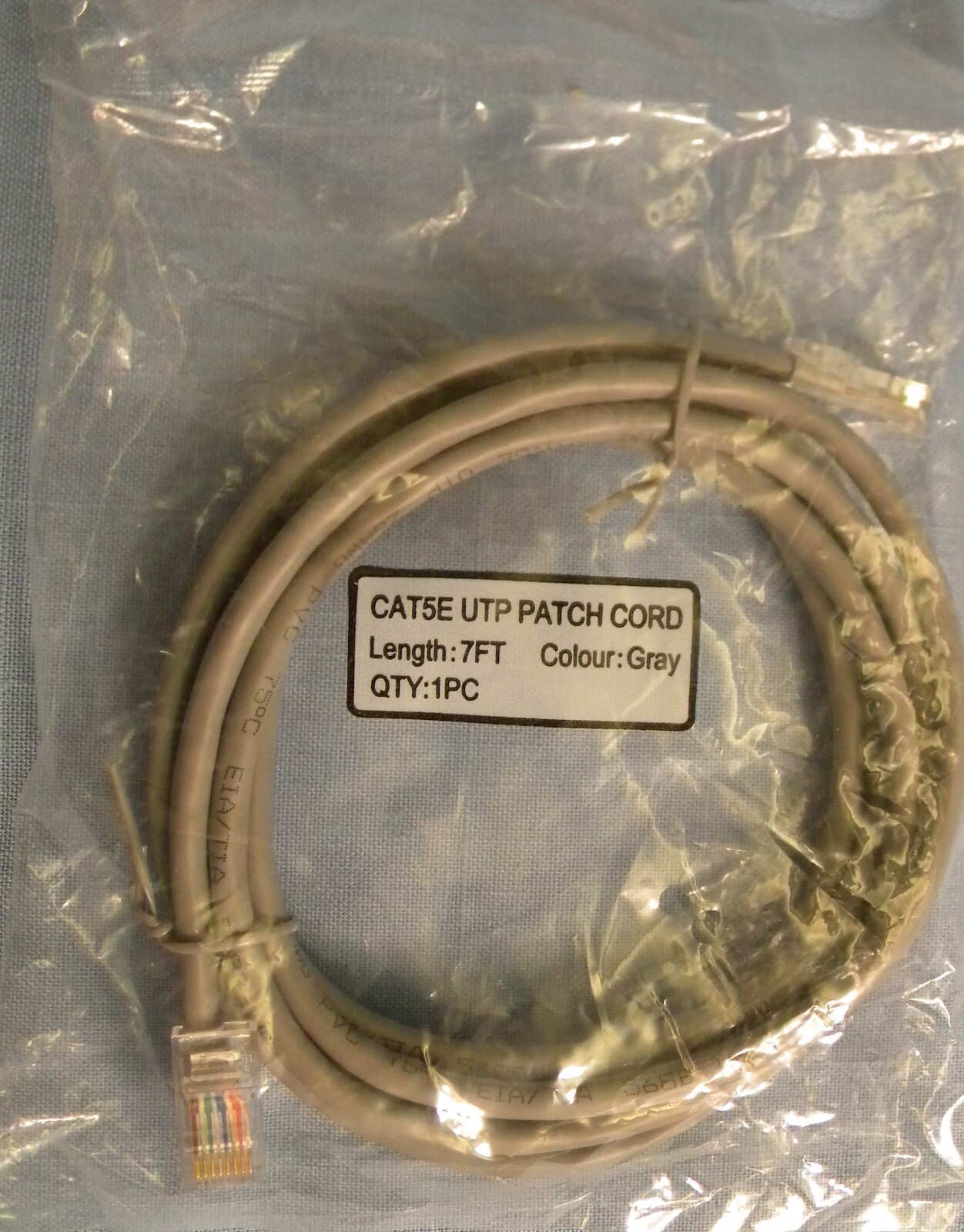 CAT5E UTP Patch Cord Cable 7 Foot Long EIA/TIA New in Package