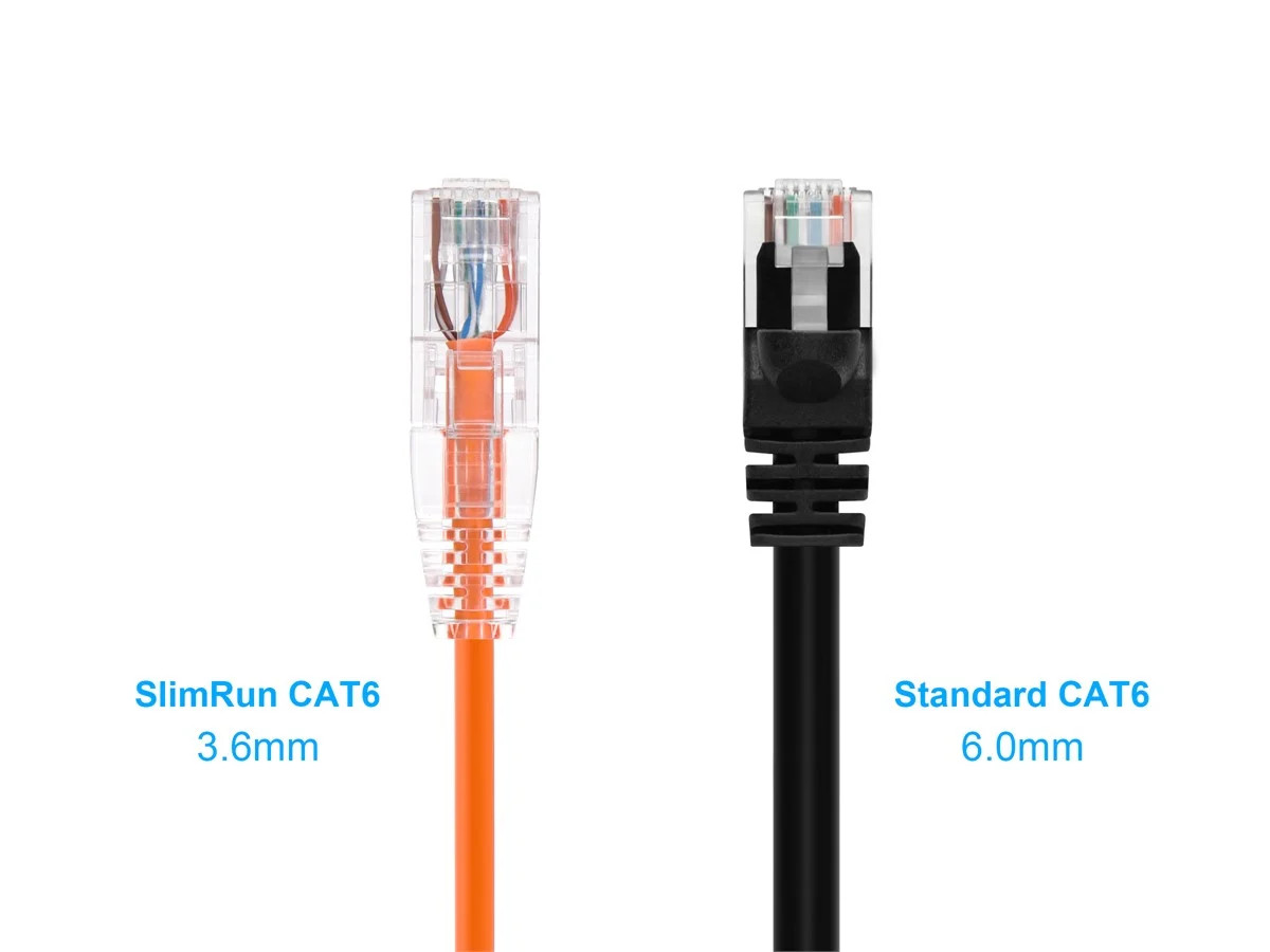 Monoprice Cat6 Ethernet Patch Cable – 3 feet – Orange | Snagless RJ45 Stranded