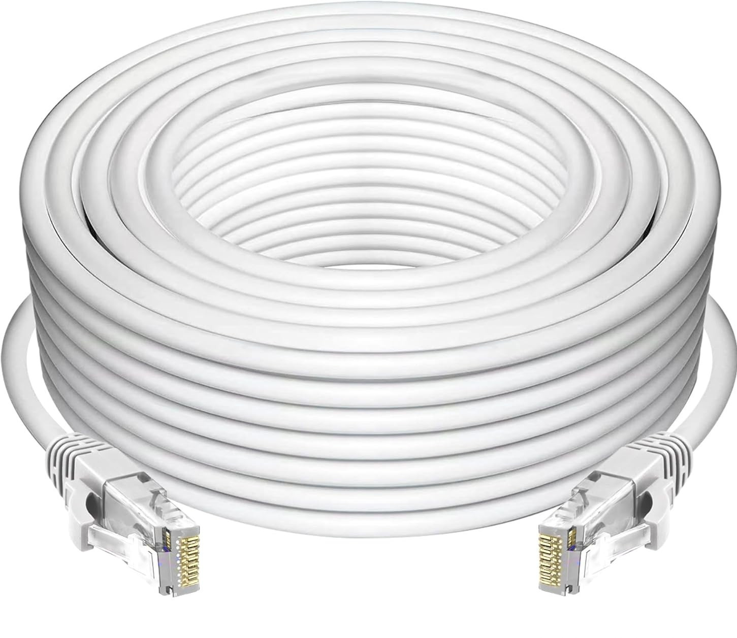 Cat6 Ethernet Bulk Cable Solid 500Mhz UTP Copper Wire – Gold Plated – 250 Ft RJ4