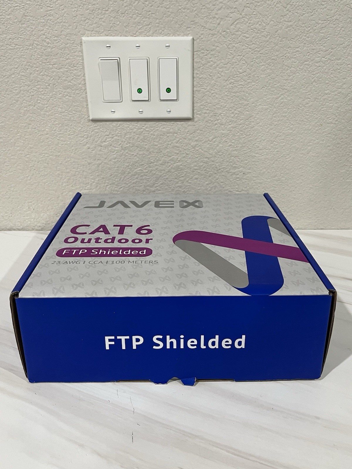 Javex CAT6 Outdoor FTP Sheilded 23 AWG CCA 100 Meters Ethernet Cable New