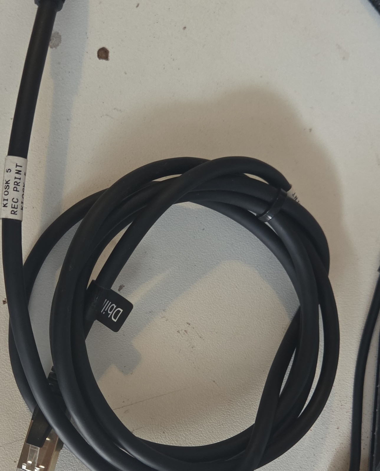 2 Outdoor RJ45 Ethernet Patch Cable 5 ft, Black, RJ45 Male to RJ45 Male