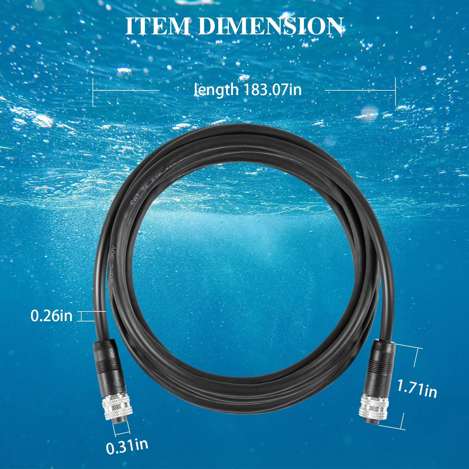 for Humminbird 720073-5 15Ft Boat Ethernet Cable AS EC 15E for Helix 15 12 10 9