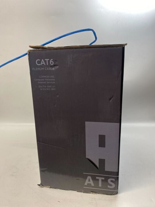 Cat6 Plenum 550 Mhz Ethernet Cable 23G Blue 366 FT