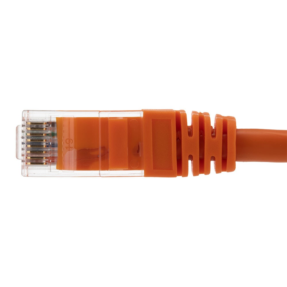 Ethernet Patch Cable CAT6A, UTP, 24AWG, 7 Ft, 10 pack, Orange