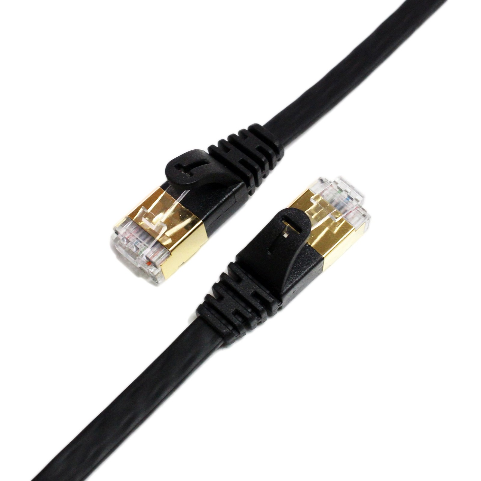 – 100FT – CAT7 10 Gigabit Ethernet Ultra Flat Patch Cable for Modem Router LA…