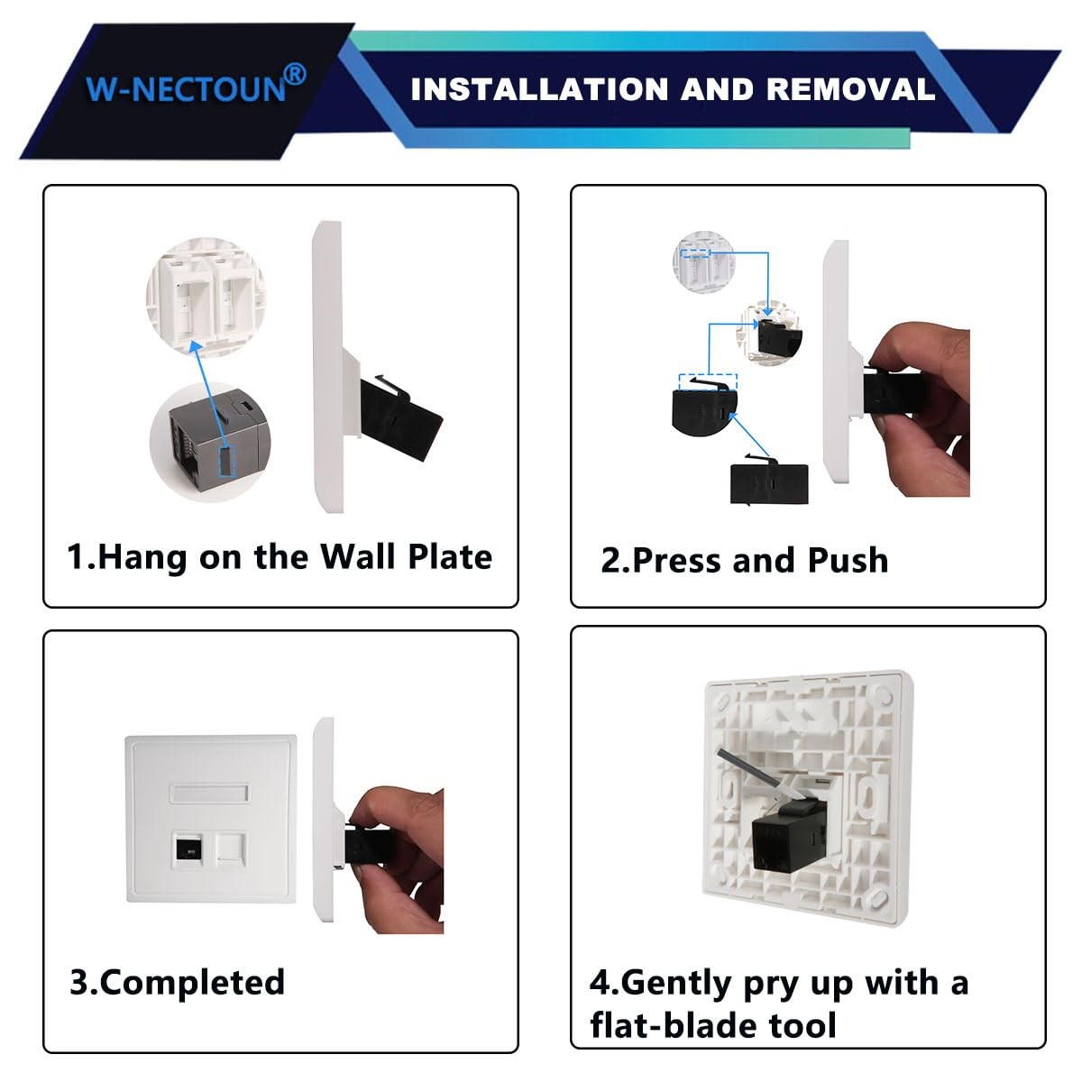 CAT6 RJ45 Keystone Couplers 25-Pack,Cat 6 Keystone Jacks,Ethernet Keystone Ja…