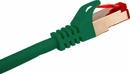 Shielded CAT6A Cable – 1 Foot Patch Green