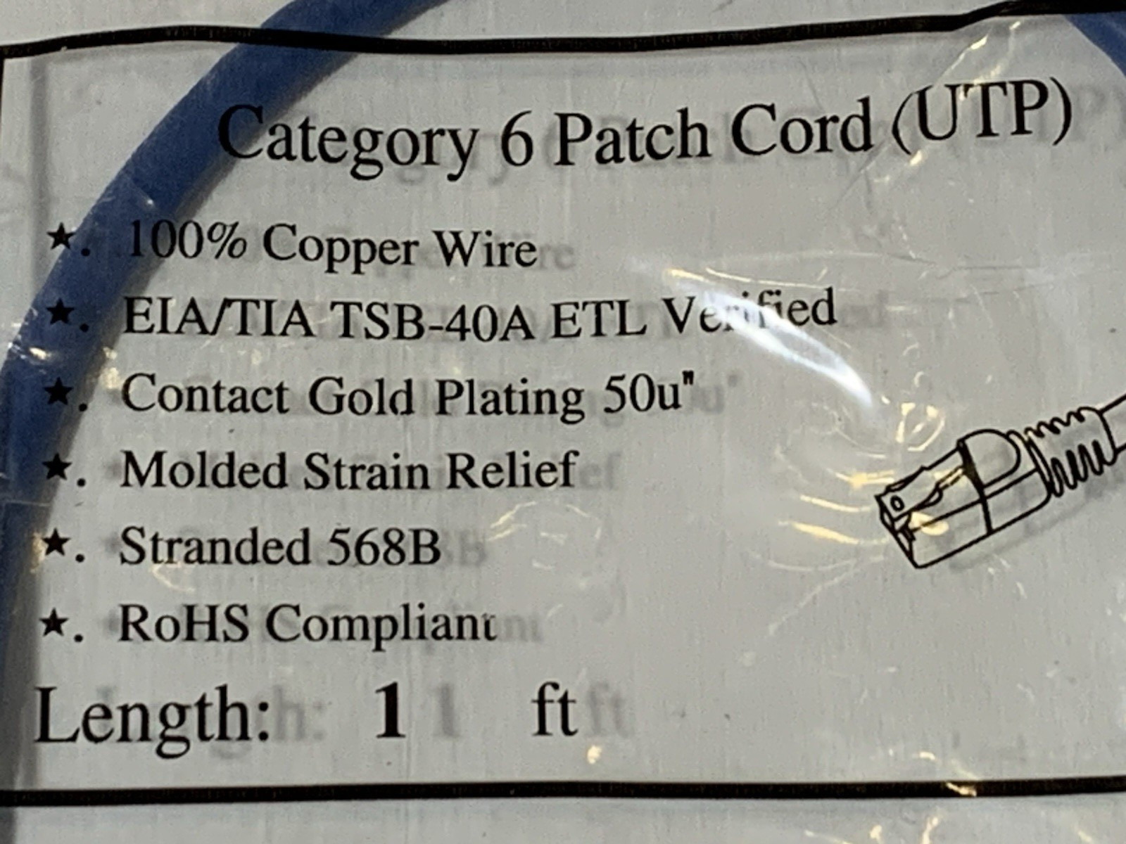 CAT6 ETHERNET PATCH CABLE 100% COPPER CATEGORY 4 CORD for LAPTOP PC MODEM ROUTER
