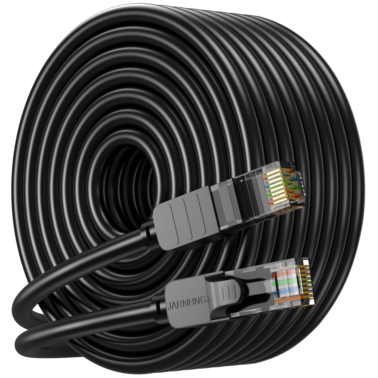 Cat 6 Ethernet Cable 100 ft, Indoor/Outdoor High Speed 10Gbps Internet Cable,…