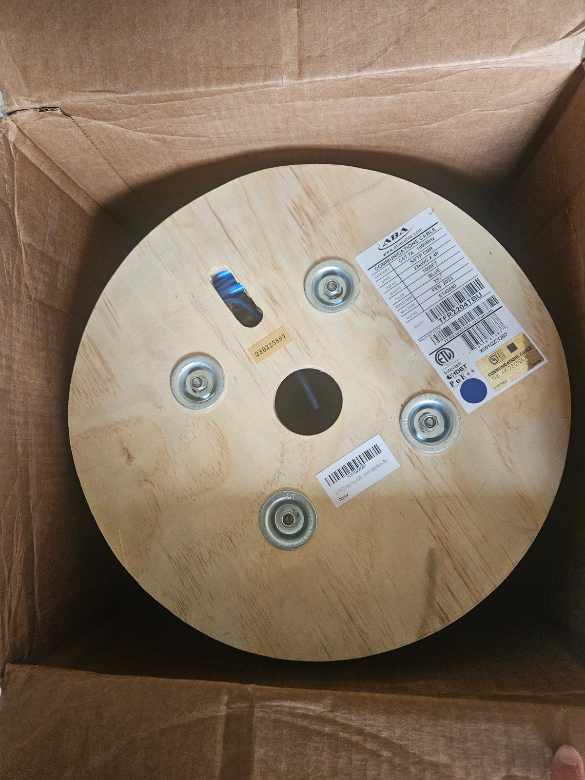 CAT7A Shielded Riser (CMR), Ethernet Cable 1000ft / 1000Mhz (10GB) Solid Copper