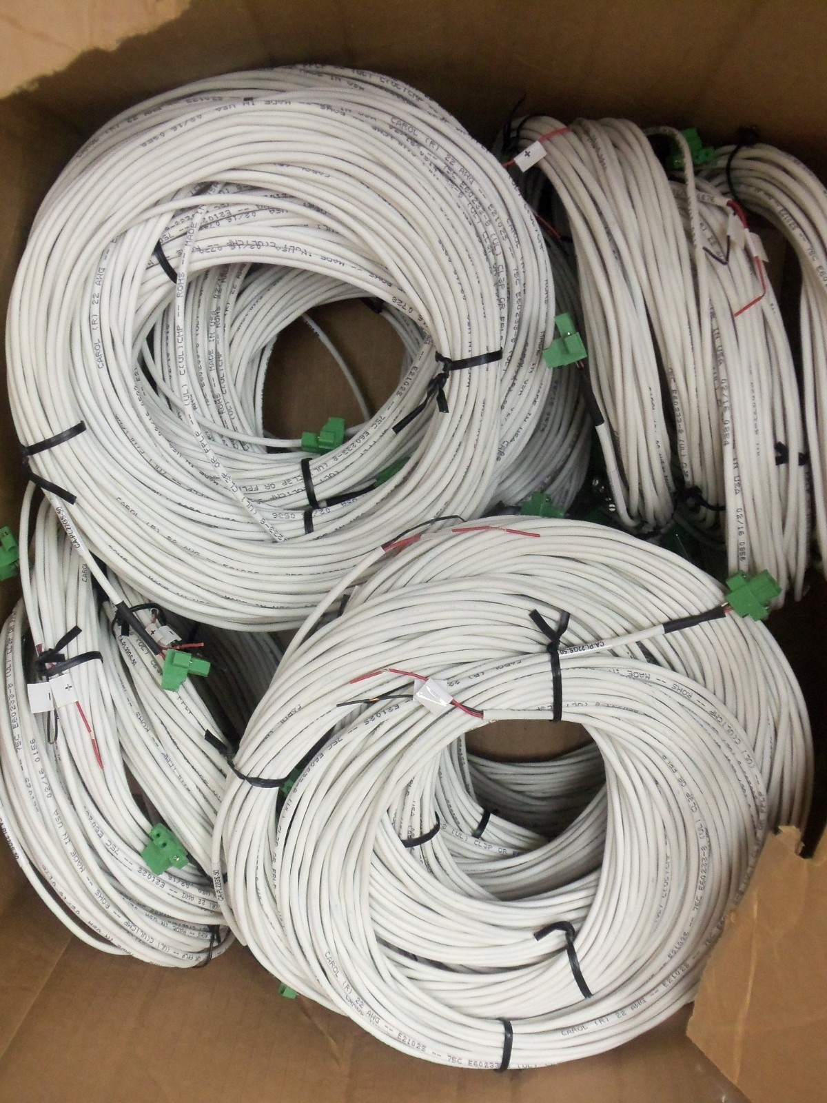 Lot of 45 Carol R 22AWG-E2102s-75C E60233-8 CL3PFPLP 2 Conductor shielded wire