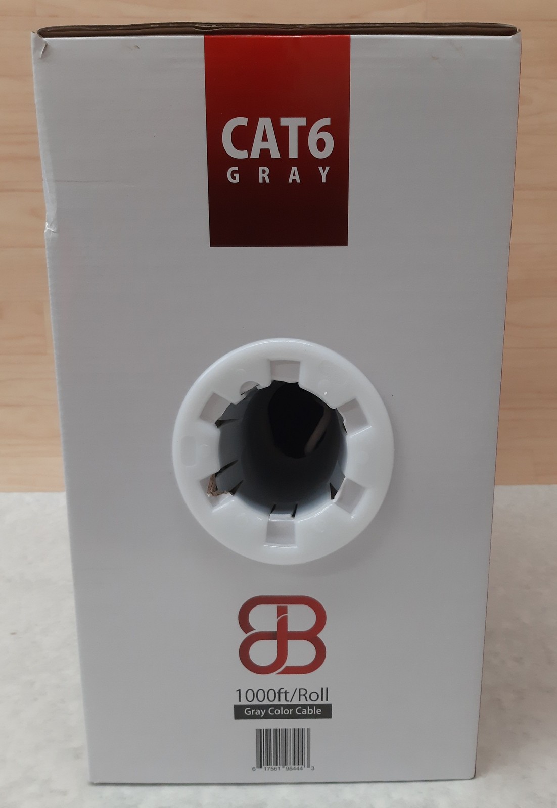 Dripstone 1000 Ft Roll CAT6 UTP Cable 4Pair 23AWG 1/0.57mm CCA PVC Jacket Gray