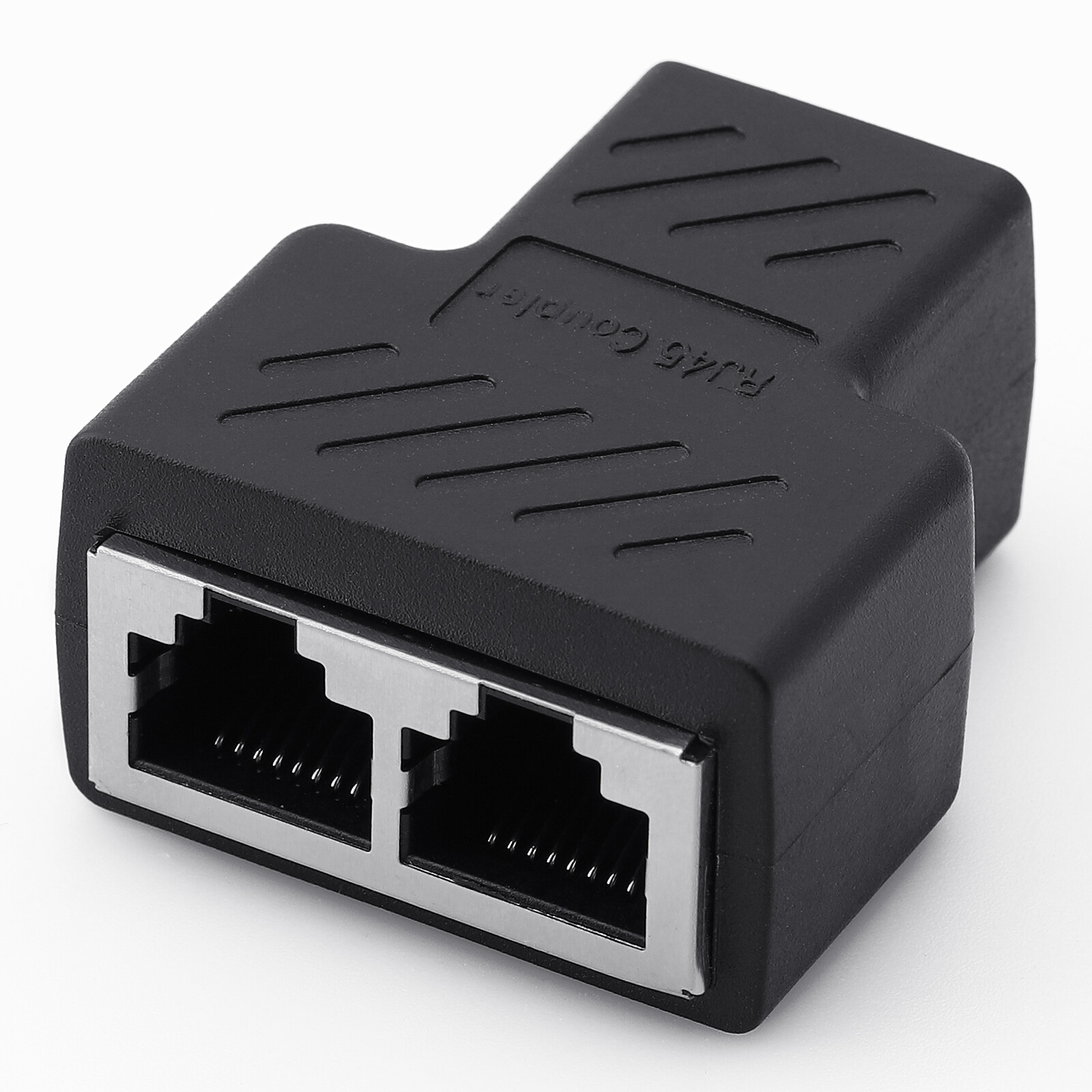 RJ45 Splitter Adapter 1 to 2 Ways Dual Female Port CAT5/6/7 LAN Ethernet Cable