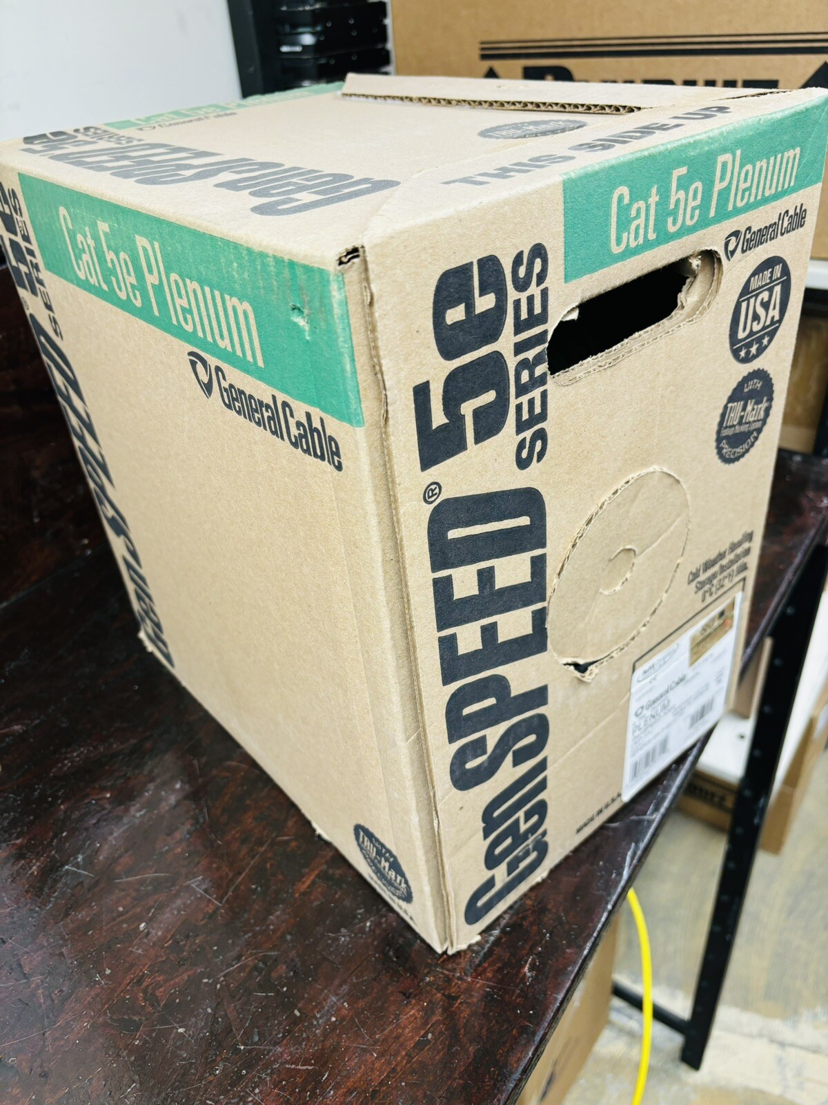 5131547E (General Cable) 1000 FTCAT 5E GenSpeed Green Plenum 4P/24AWG CMP 350Mhz